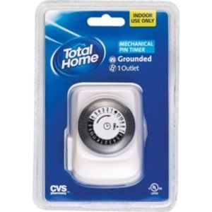 Total Home by CVS Heavy Duty Indoor 24 Hour Timer Lot of 3